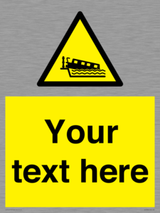 Custom warning grounding narrow boat on lock cill